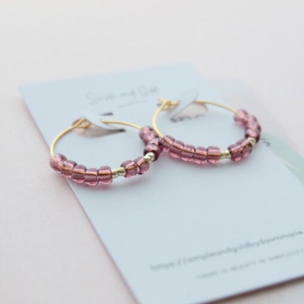 Beaded Hoop Earrings
